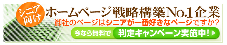 シニア向けホームページ戦略構築NO.1企業